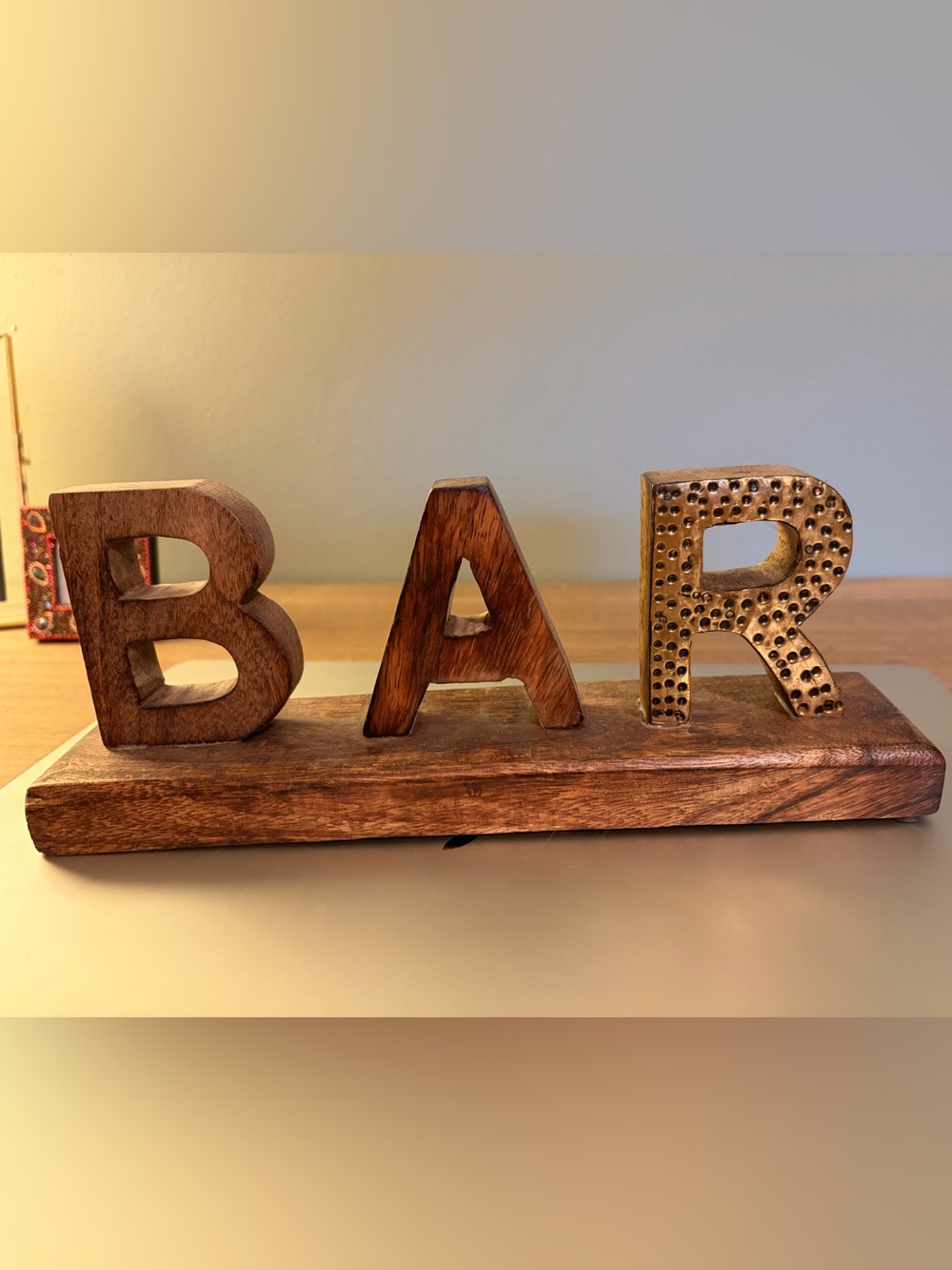 Wooden 'BAR' Decorative Sign